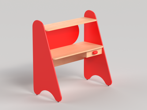 Table 13 Study Table for Kids with Storage 3Dモデル