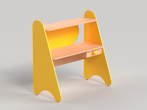 Table 13 Study Table for Kids with Storage 3D Model