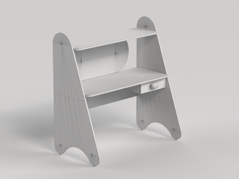 Table 13 Study Table for Kids with Storage 3D Model