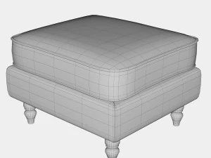 L-Shaped Convertible Couch Modern sofa 1 3D Model