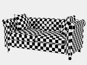 L-Shaped Convertible Couch Modern sofa 1 3D Model