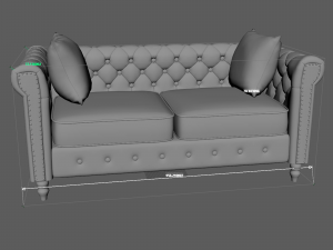 L-Shaped Convertible Couch Modern sofa 1 3D 모델