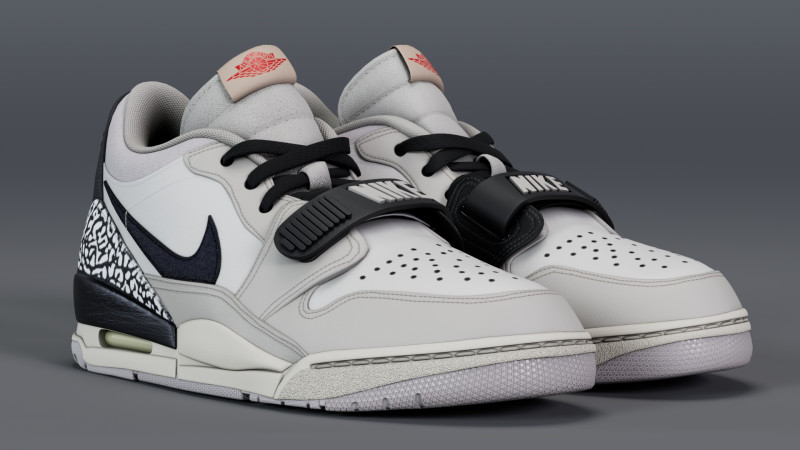 Air Legacy 312 Low Lands in Tech Grey Modello 3D .c4d .max .obj .3ds .fbx .stl .blend 