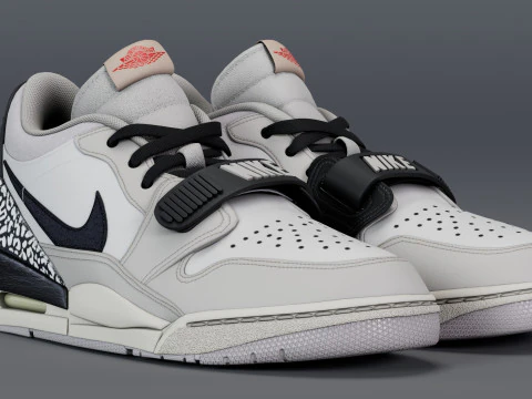 Air Legacy 312 Low atterra in Tech Grey Modello 3D