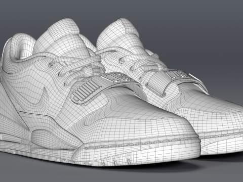 Air Legacy 312 Low Lands in Tech Grey Modello 3D