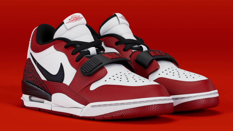 Air Legacy 312 Low Chicago Red Modelo 3D .c4d .max .obj .3ds .fbx .stl .blend 