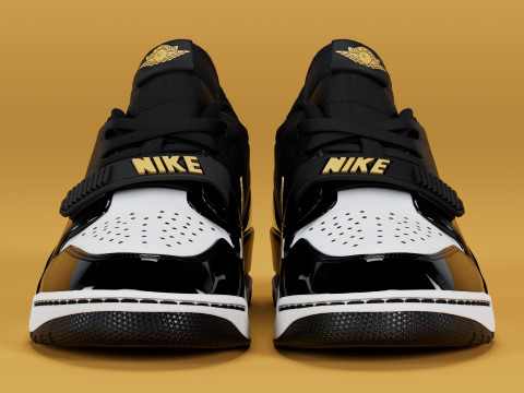 Air Legacy 312 Low GS Black Metallic Gold Modelo 3D