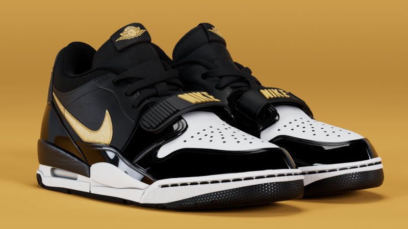 Air Legacy 312 Low GS Black Metallic Gold Modelo 3D .c4d .max .obj .3ds .fbx .stl .blend 
