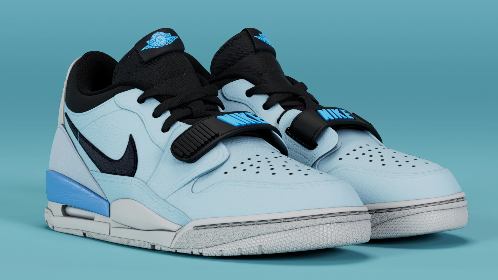 Air Legacy 312 Low Pale Blue 3D Model .c4d .max .obj .3ds .fbx .stl .blend 