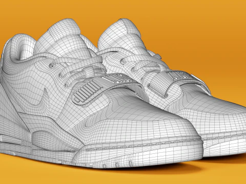 Air Legacy 312 Low Pale Vanilla 3D Model