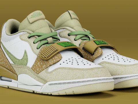 Air Legacy 312 Low Golden Moss Alligator 3Dモデル