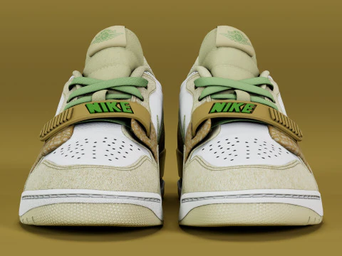 Air Legacy 312 Low Golden Moss Alligator 3D Model