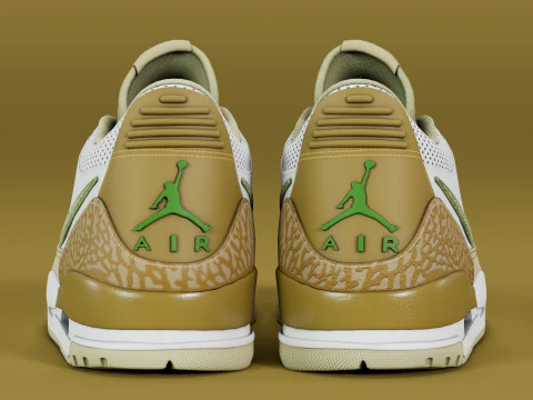Air Legacy 312 Low Golden Moss Alligator 3D Model