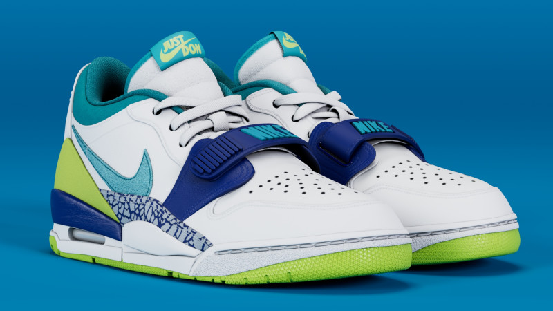 Air Legacy 312 Low Ultramarine Neon Yellow Aquamarine Modelo 3D .c4d .max .obj .3ds .fbx .stl .blend 