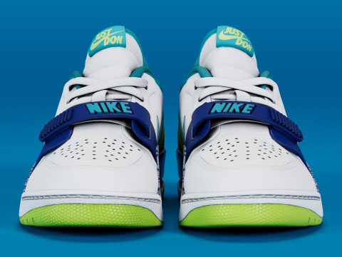 Air Legacy 312 Low Ultramarine Neon Yellow Aquamarine Modelo 3D