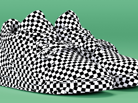 Air Legacy 312 Low Black White Teal Tint 3D Model