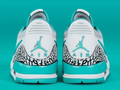 Air Legacy 312 Low White Turquoise 3D 모델