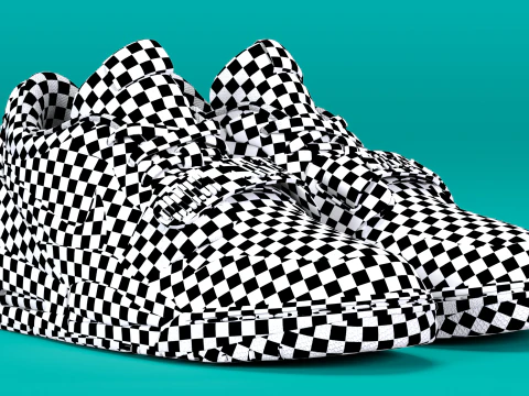 Air Legacy 312 Low White Turquoise 3D Model