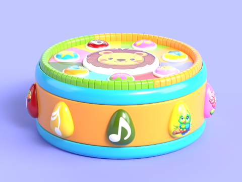Toy 1 Drum Music Toy for kids 3D मॉडल