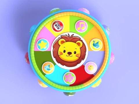 Toy 1 Drum Music Toy for kids 3D Model