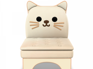 Kids Chair With Cat Face Modèle 3D