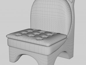 Kids Chair With Cat Face Modèle 3D