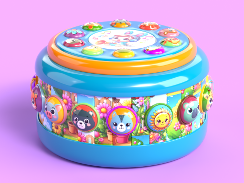 Toy 2 Drum Music Toy for kids 3D Model