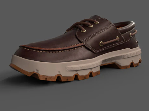 France Ultra Moc Toe Boat Shoe 3D Model