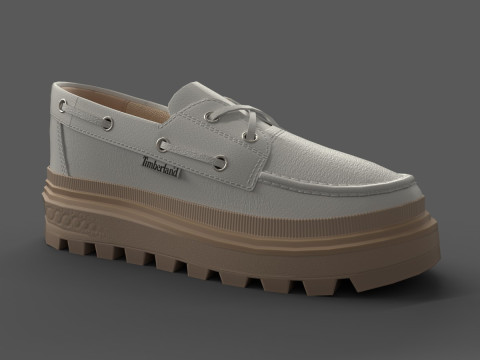 Ray City EK Boat Shoes White 3D 모델