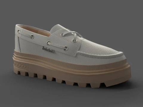 Ray City EK Boat Shoes White 3D Model