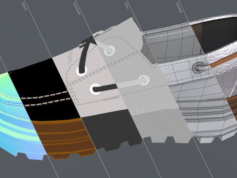 Ray City EK Boat Shoes Sliver 3D Model
