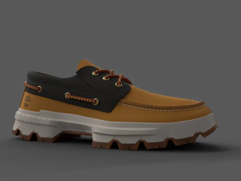 France Ultra Oxford Boat Shoes 3D Model
