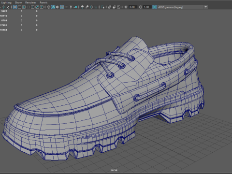 France Ultra Oxford Boat Shoes 3D Model