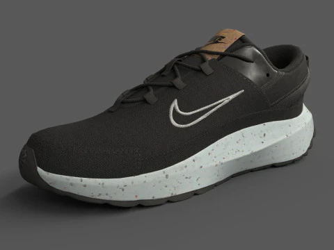 Nike Crater Remixa Preto Modelo 3D