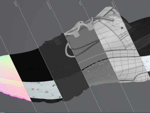 Nike Crater Remixa Black Modelo 3D