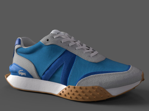 Lacoste shoes blue leather hotsell