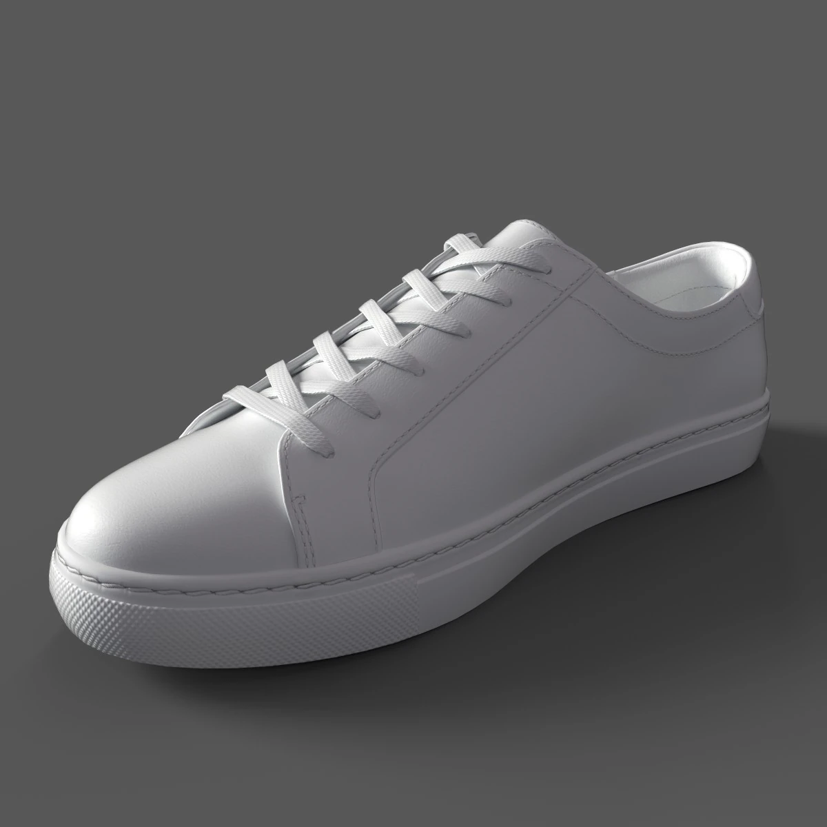 Kam Sneaker White 3D Model .c4d .max .obj .3ds .fbx .stl .blend 