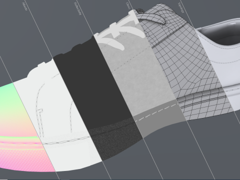 Kam Sneaker White 3D Model