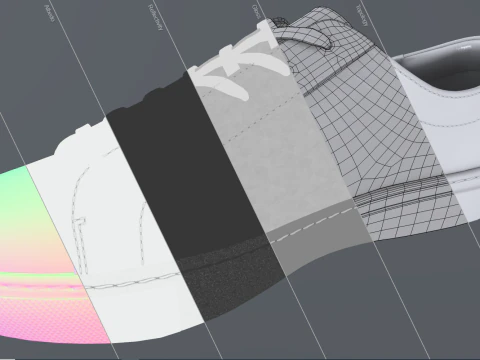 Kam Sneaker White 3D Model