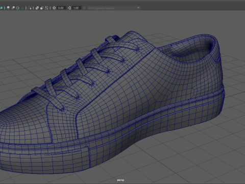Kam Sneaker White 3D Model