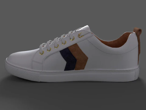 The Alexandra Tan Navy - Shoes 3D Model