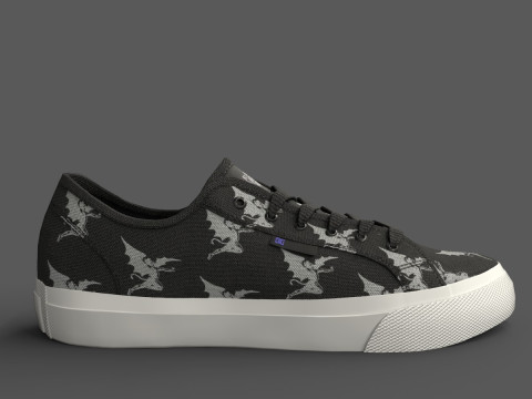 DC Black Sabbath Shoes 3D Model