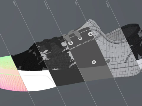 DC Black Sabbath Shoes 3D Model