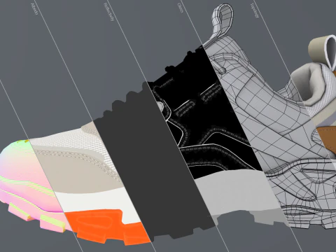ASOS DESIGN Chunky Sneakers 3D Model