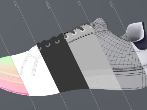 Brave Soul Chunky Sole Sneakers Model 3D
