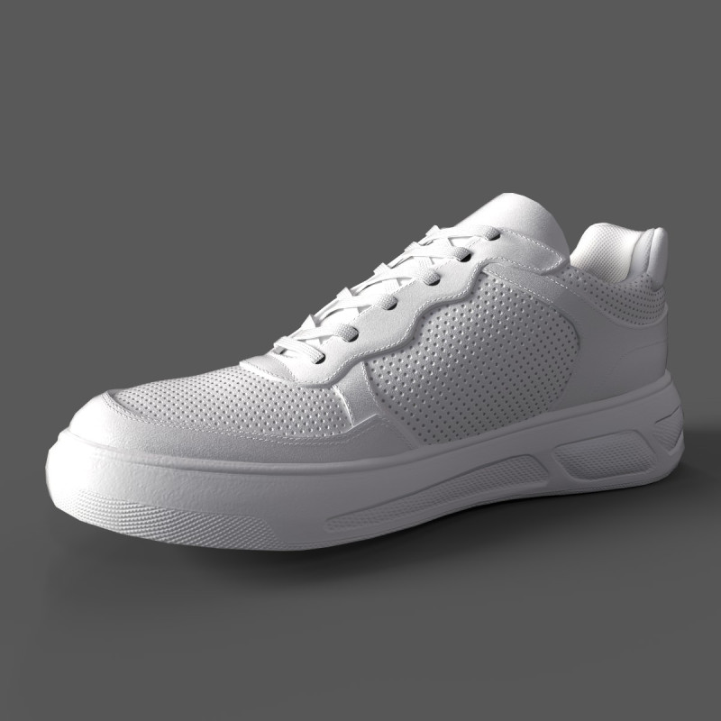 ASOS DESIGN Dixon Skater Sneakers-White 3D Model .c4d .max .obj .3ds .fbx .stl .blend 
