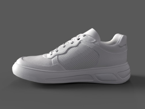 ASOS DESIGN Dixon Skater Sneakers-White 3D Model