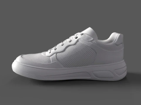 ASOS DESIGN Dixon Skater Sneakers-White 3D Model