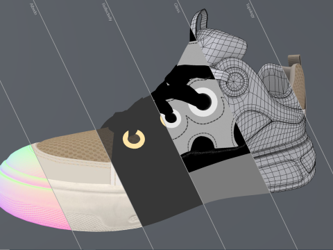 ASOS Duty Skate Sneakers-Beige 3D Model