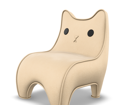 Cat Face Chair 2 Modello 3D
